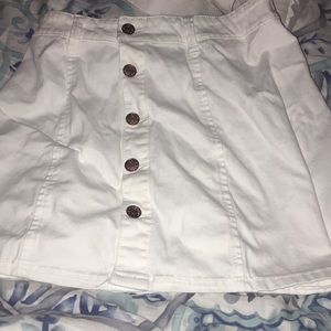 White button up skirt